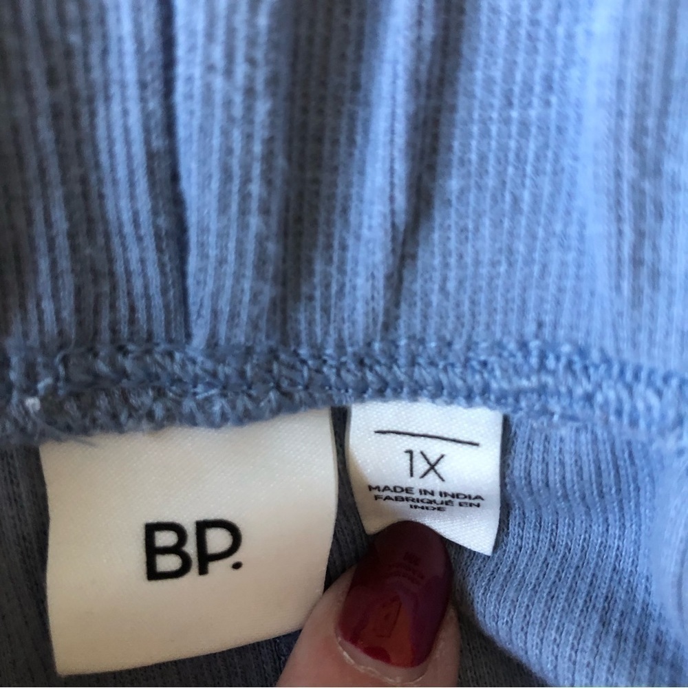 BP Micro Ribbed Flare Pull On Pants Blue Size 1X - Picture 5 of 5